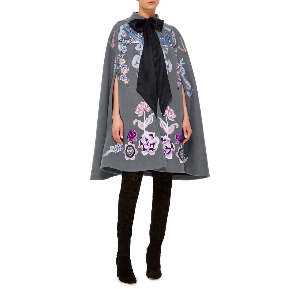 Temperley London Grey Sail Cape, size S, NWT